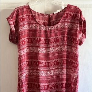 Boho Chic Elephants on Parade Blouse
